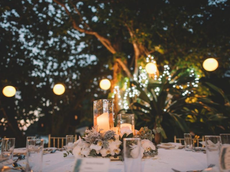 decoración con flores