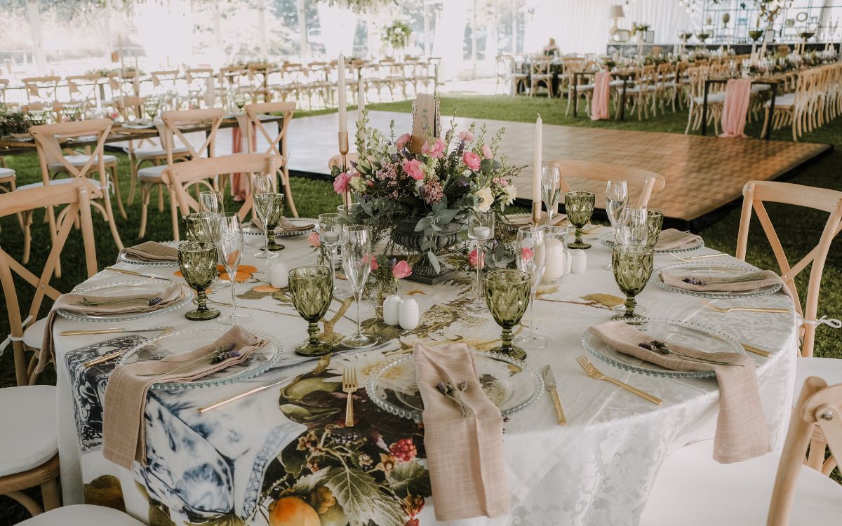 decoración con flores